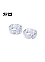 2pcs Silicone Door Stopper Transparent Door Handle Buffer Wall Protection Knob Knob Bumper Walls Furniture Protective Door Stop