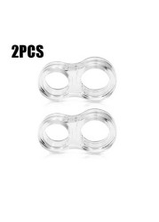 2pcs Silicone Door Stopper Transparent Door Handle Buffer Wall Protection Knob Knob Bumper Walls Furniture Protective Door Stop