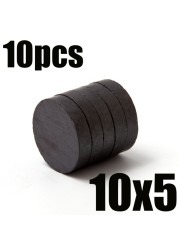 5 10 20pcs/lot 10x3mm 10x4mm 10x5mm Black Small Round Magnet Fridge Ferrite Magnet Round Speaker Permanent Magnet