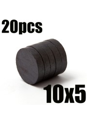 5 10 20pcs/lot 10x3mm 10x4mm 10x5mm Black Small Round Magnet Fridge Ferrite Magnet Round Speaker Permanent Magnet