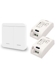 Diese 433Mhz wireless wall switch rf 86 wall panel transmitter safety switch and ac 110v 220v relay interrupt for light