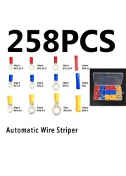 Electrical Wire Terminals Set Kits Insulated Crimp Spade Ring Assorted Electrical Wire Terminals Wire Connectors