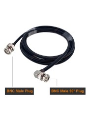 RG223 Coaxial BNC Male to BNC Male Plug RF Cable 50 Ohm Crimp Connector Dual BNC Plug Male Pin Wire Cord 0.5m 1m 2m 5m 10m 20m