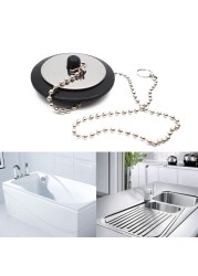 Rubber Basin Stopper with Basin Strainer Chain and Stopper Kitchen Barthroom Sink Drain Plug 1 Pack My26 21 Dropshipping