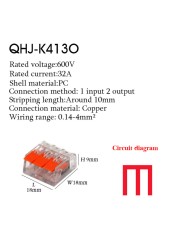 Wire Connector Small Quick Universal Compact Connector Spring Wire Cable Electrical Connectors Push In Terminal Block 412-415