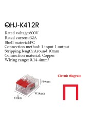 Wire Connector Small Quick Universal Compact Connector Spring Wire Cable Electrical Connectors Push In Terminal Block 412-415