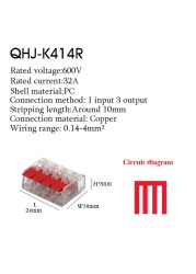 Wire Connector Small Quick Universal Compact Connector Spring Wire Cable Electrical Connectors Push In Terminal Block 412-415