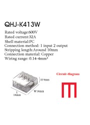 Wire Connector Small Quick Universal Compact Connector Spring Wire Cable Electrical Connectors Push In Terminal Block 412-415