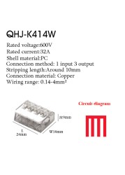 Wire Connector Small Quick Universal Compact Connector Spring Wire Cable Electrical Connectors Push In Terminal Block 412-415