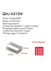 Wire Connector Small Quick Universal Compact Connector Spring Wire Cable Electrical Connectors Push In Terminal Block 412-415