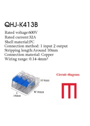 Wire Connector Small Quick Universal Compact Connector Spring Wire Cable Electrical Connectors Push In Terminal Block 412-415