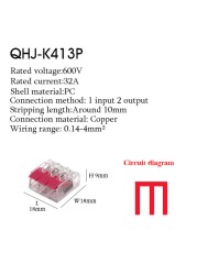 Wire Connector Small Quick Universal Compact Connector Spring Wire Cable Electrical Connectors Push In Terminal Block 412-415