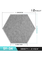 Sound Proof Acoustic Panel 12 Pcs Soundproofing Wall Panels Hexagon Home Decor Bedroom Kids Nursery Noise Insulation Wall Decor
