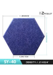 Sound Proof Acoustic Panel 12 Pcs Soundproofing Wall Panels Hexagon Home Decor Bedroom Kids Nursery Noise Insulation Wall Decor