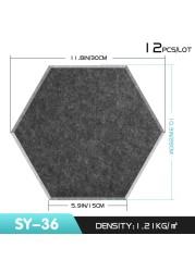 Sound Proof Acoustic Panel 12 Pcs Soundproofing Wall Panels Hexagon Home Decor Bedroom Kids Nursery Noise Insulation Wall Decor