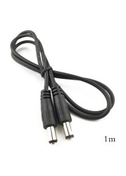 DC Power Cable Adapter Connector, 5.5 x 2.1mm Male to 5.5 x 2.1mm, Male