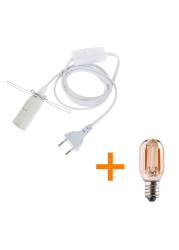 Himalayan Salt Lamp Cord With Dimmer Switch E14 Lamp Base Hanglamp Light Bulb Holder Socket EU Plug 1.8m Power Cord Cable Black