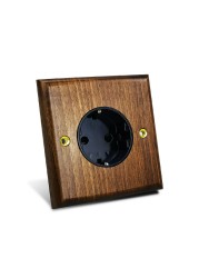 High-grade retro American industrial style light switch socket, solid wood brass toggle switch panel, antique home stay switch