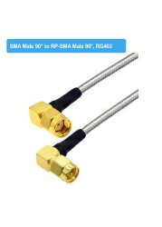 RG402 SMA Male to SMA Male Plug Semi Flexible Silver RG402 Test Cable High Frequency 50ohm 6GHz RF Pigtail Coaxial Cable