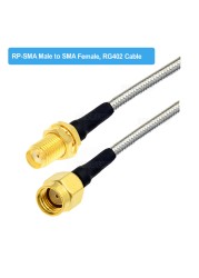 RG402 SMA Male to SMA Male Plug Semi Flexible Silver RG402 Test Cable High Frequency 50ohm 6GHz RF Pigtail Coaxial Cable