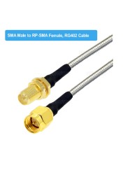 RG402 SMA Male to SMA Male Plug Semi Flexible Silver RG402 Test Cable High Frequency 50ohm 6GHz RF Pigtail Coaxial Cable