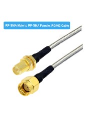 RG402 SMA Male to SMA Male Plug Semi Flexible Silver RG402 Test Cable High Frequency 50ohm 6GHz RF Pigtail Coaxial Cable