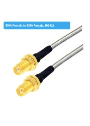 RG402 SMA Male to SMA Male Plug Semi Flexible Silver RG402 Test Cable High Frequency 50ohm 6GHz RF Pigtail Coaxial Cable