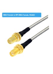 RG402 SMA Male to SMA Male Plug Semi Flexible Silver RG402 Test Cable High Frequency 50ohm 6GHz RF Pigtail Coaxial Cable