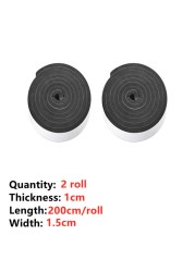 2 Rolls Door Window Strips Sound Insulation Protective Window Door Foam Back Noise Insulation Tape Excluded Dust Sealant