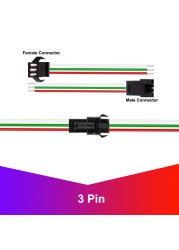 JST LED Connectors 2/3/4/5/6 Pin Extension Cable SM Male Female Wires for 3528 5050 RGB RGBW RGBWW LED Strip Light