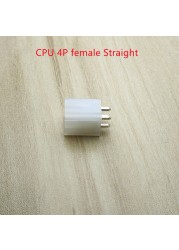 50pcs/1lot 5557 4.2mm Black/White 4P 4PIN Female Socket Straight/Curved Needle for PC Computer ATX CPU Power Connector