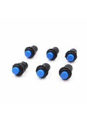 6pcs Self-locking/Momentary Push Button Switch DS228 DS428 12mm Out On Push Button Switch 3A/125VAC 1.5A/250VAC DS-228 DS-428