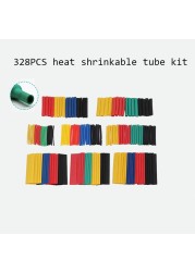 164pcs 328pcs Heat Shrinkable Tube Shrinkable Steel Wire Data Line Winding Combination Sleeve Tube Cable