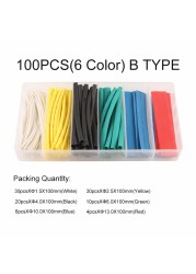 Assorted Polyolefin Boxed Heat Shrink Tubing Tool Kit Heat Shrink Wire Heat Shrink Wrap Kit