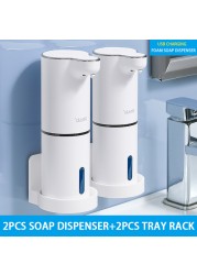 Automatic Foaming Soap Dispenser Bathroom Smart Hand Washer With USB Charging White High Quality ABS Material