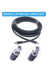50 Ohm Pigtail RF Coaxial WiFi Router Extension Jumper Cord SMA LMR400 Cable RP-SMA Female to RP-SMA Female LMR-400