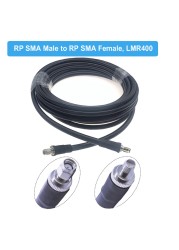 50 Ohm Pigtail RF Coaxial WiFi Router Extension Jumper Cord SMA LMR400 Cable RP-SMA Female to RP-SMA Female LMR-400