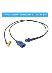 Fakra C Male to SMA Male and Fakra C Female Y Type GPS Adapter Fakra to SMA Splitter Navigation Cable GPS Antenna Extension Cord