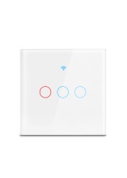 Tuya - Connected Wall Switch, Wi-Fi, Touch Sensor, 110V/220V, Neutral Wire Required, Voice Control, Compatible with Alexa and Google Home