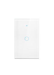 Tuya - Connected Wall Switch, Wi-Fi, Touch Sensor, 110V/220V, Neutral Wire Required, Voice Control, Compatible with Alexa and Google Home