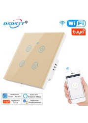 Tuya Smart Wifi Switch With Touch Life Smart Switch EU/UK/US/Brazil 220V Standard With Alexa Google Home Need Neutral