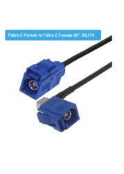 Blue Fakra C RAL 5005 Male Female RG174 Cable GPS Antenna Extension Cord RF Coaxial Pigtail For Car GPS Navigation