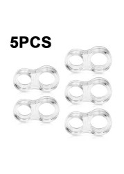 5pcs Silicone Door Handle Stopper Transparent PVC Knob Buffer Protection Wall Shock Absorber for Home Kitchen Bedroom