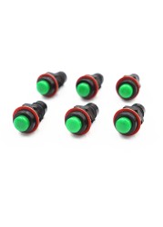 6pcs DS-211 DS-213 Push Button Switch 10mm Momentary/Self-Lock Round Button Switch DS211 DS213 Miniature