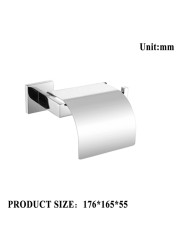 Chrome Polished Double Towel Bars Bathroom Towel Hanger Stainless Steel Bathroom Accessories Soap Dish Toilet Brush Holder