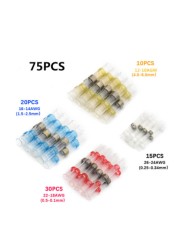 50/100/250pcs Mixed Heat Shrink Connect Terminals Waterproof Soldering Sleeve Tube Insulated Electrical Wire Splice Connectors Kit