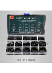 O Rings Rubber Silicone O Ring Seal NBR VMQ FKM Seal O-Rings Nitrile Washer Rubber Oring Set Assortment Kit Box Ring