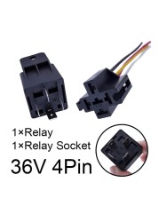 40A Auto Car Relay JD2912 With Mounting Hole 4 Pin 5 Pin DC 12V 24V 36V 48V 72V With Relay Socket Relay JD2912