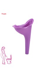 Female Urinal Pee Portable Travel Camping Urinal for Women Soft Silicone Disposable Paper Urination Device Stand Up & Pe