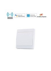 Tuya Smart WiFi and Rf Light Switch 433MHz Kinetic Wall Switch No Battery Needed Wireless Remote Control Timing 220V 16A for Alexa